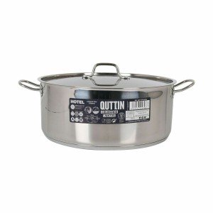 Casserole with lid Quttin Hotel Steel ø 34 x 13 cm (2 Units)