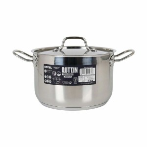 Marmite avec couvercle Quttin Hotel Acier Ø 22 x 14 cm (4 Unités) |...