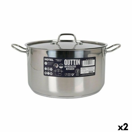 Casserole with Lid Quttin Hotel Steel ø 30 x 17 cm (2 Units) |  Pan...