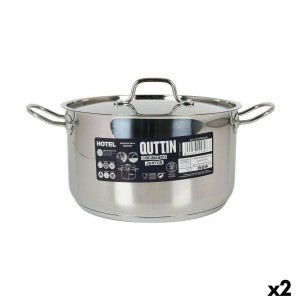 Kochtopf mit Deckel Quttin Hotel Stahl ø 26 x 15 cm (2 Stück) |  Pf...