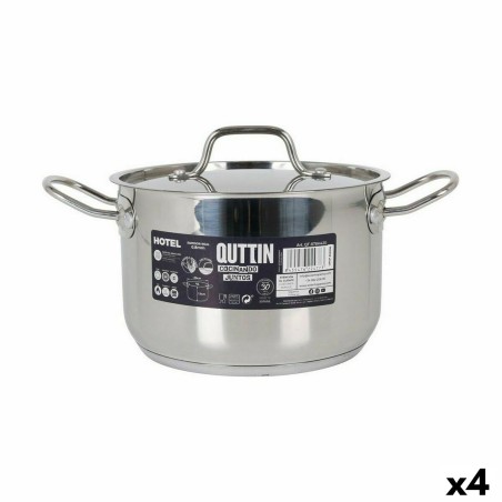 Marmite avec couvercle Quttin Hotel Acier ø 20 x 13 cm (4 Unités) |...