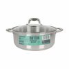 Casserole with glass lid Quttin Caesar Steel ø 30 x 11,5 cm (2 Unit...