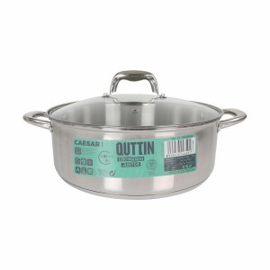 Casserole avec Couvercle en Verre Quttin Caesar Acier ø 30 x 11,5 c...