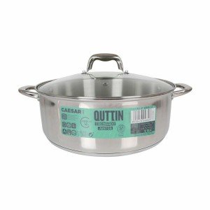 Casserole avec Couvercle en Verre Quttin Caesar Acier ø 32 x 12,5 c...
