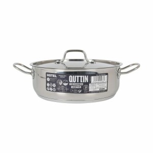 Casserole with lid Quttin Hotel Steel Ø 26 x 9 cm (4 Units) |  Pans...