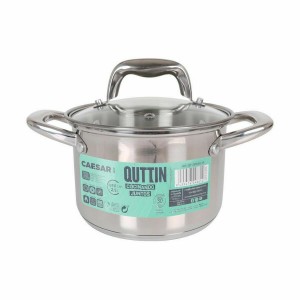 Casserole avec couvercle en verre Quttin Caesar Acier ø 16 x 11,5 c...