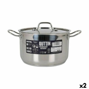 Casserole with Lid Quttin Hotel Steel ø 24 x 15 cm (2 Units) |  Pan...