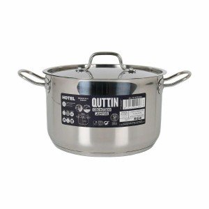 Casserole with Lid Quttin Hotel Steel ø 24 x 15 cm (2 Units) |  Pan...