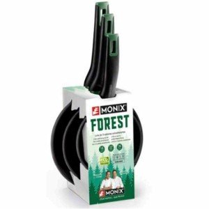 Set of Frying Pans Monix FOREST M501236 Black Aluminium |  Pans and...