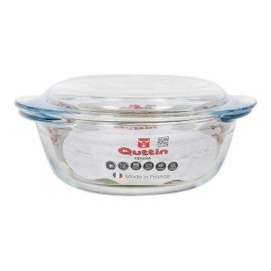 Casserole with lid Quttin Glass 1,6 + 0,5 L (3 Units) |  Pans and c...