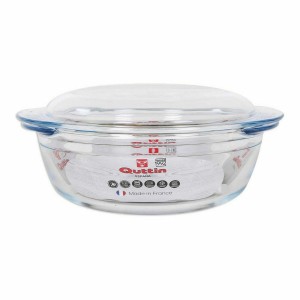 Casserole avec Couvercle Quttin verre 2,2 + 0,8 L (3 Unités) |  Poê...