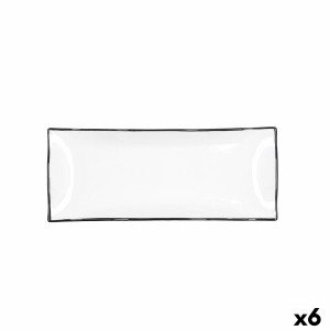 Tablett für Snacks Quid Gastro Weiß aus Keramik 29,5 x 11 x 3 cm (6...