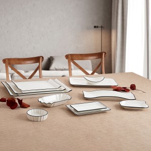 Tablett für Snacks Quid Gastro Weiß aus Keramik 29,5 x 11 x 3 cm (6...