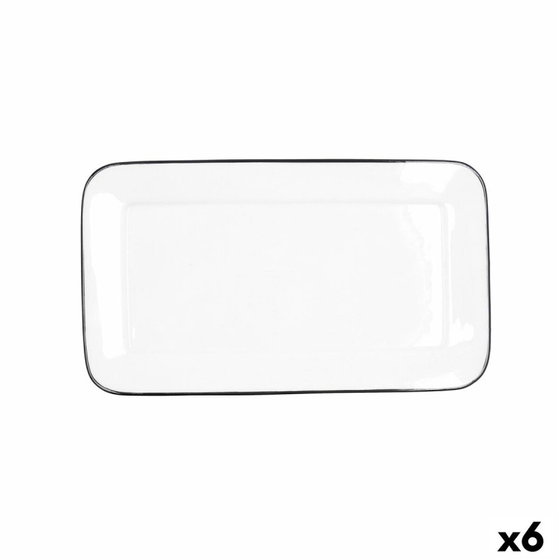Plateau apéritif Quid Gastro Blanc Céramique 31 x 18 cm (6 Unités) ...