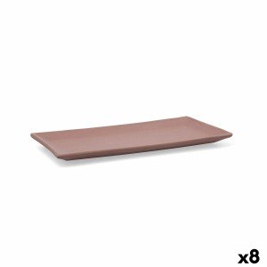 Snack tray Quid Mineral Gres Terracotta Ceramic 15 x 30 cm (8 Units...