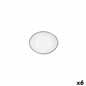 Tablett für Snacks Quid Gastro Weiß Schwarz aus Keramik 14 x 11 cm ...