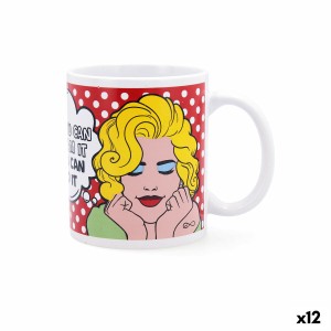 Kop Quid Pin Up Comics Bunt aus Keramik 330 ml (12 Stück) |  Tassen...