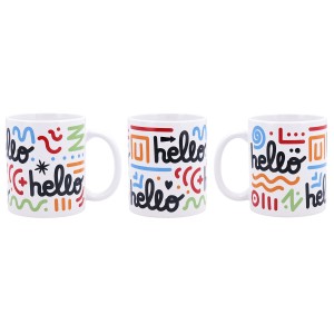 Tasse Quid Hello Bandes dessinées Multicouleur Céramique 330 ml (12...