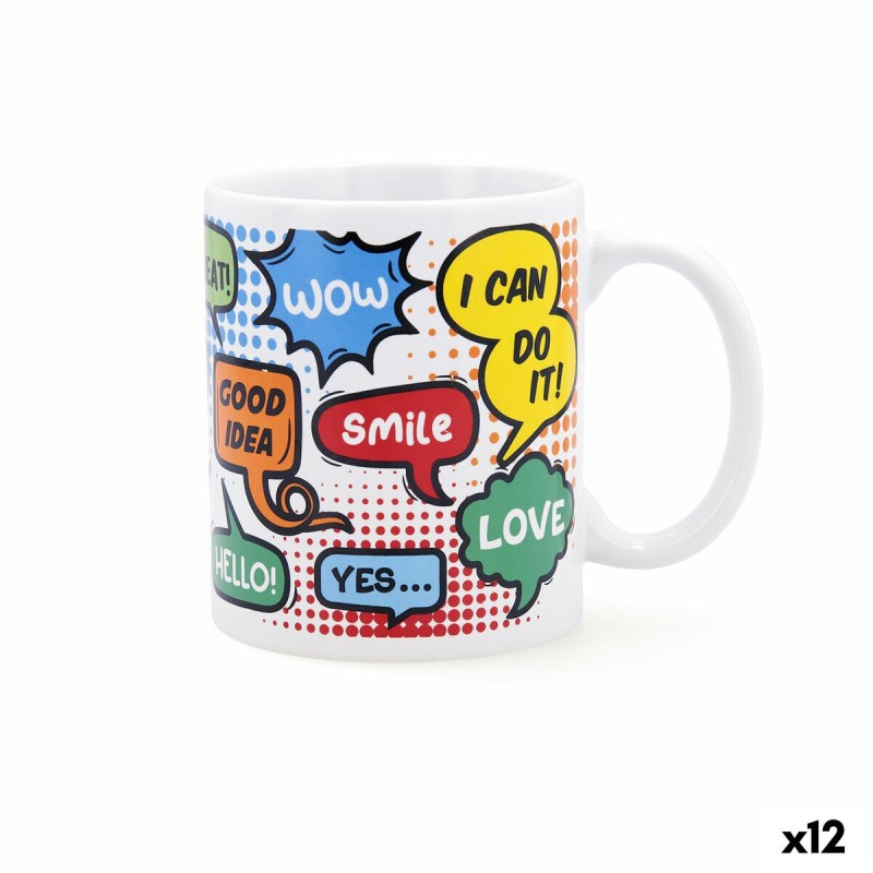 Kop Quid Wow Comics Bunt aus Keramik 330 ml (12 Stück) |  Tassen un...