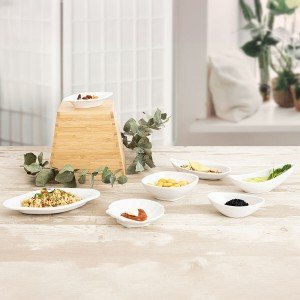 Tablett für Snacks Quid Select Weiß Kunststoff 17 x 9,5 x 2 cm (20 ...