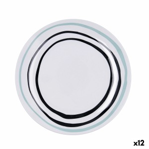 Flacher Teller Bidasoa Zigzag Bunt aus Keramik Ø 26,5 cm (12 Stück)...