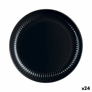 Flacher Teller Luminarc Cottage Schwarz Glas 25 cm (24 Stück) |  Ge...
