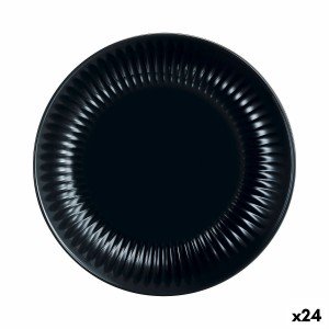 Dessert dish Luminarc Cottage Black Glass 19 cm (24 Units) |  Plate...