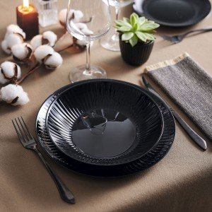 Dessert dish Luminarc Cottage Black Glass 19 cm (24 Units) |  Plate...
