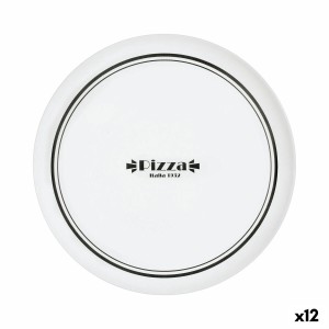 Pizzateller Luminarc Firend's Time Bistro Weiß Schwarz Glas Ø 32 cm...