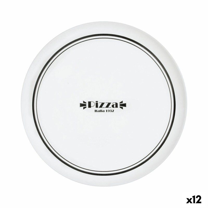 Pizzateller Luminarc Firend's Time Bistro Weiß Schwarz Glas Ø 32 cm...