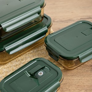 Lunchbox hermetisch Bidasoa Infinity rechteckig 1,5 L Gelb Glas (12...