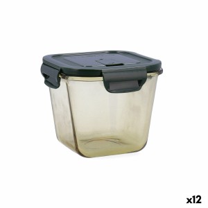 Lunchbox hermetisch Bidasoa Infinity karriert 900 ml Gelb Glas (12 ...