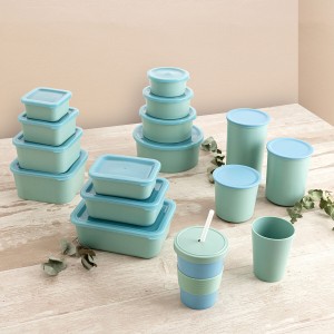 Runde Lunchbox mit Deckel Quid Inspira 760 ml grün Kunststoff (12 S...