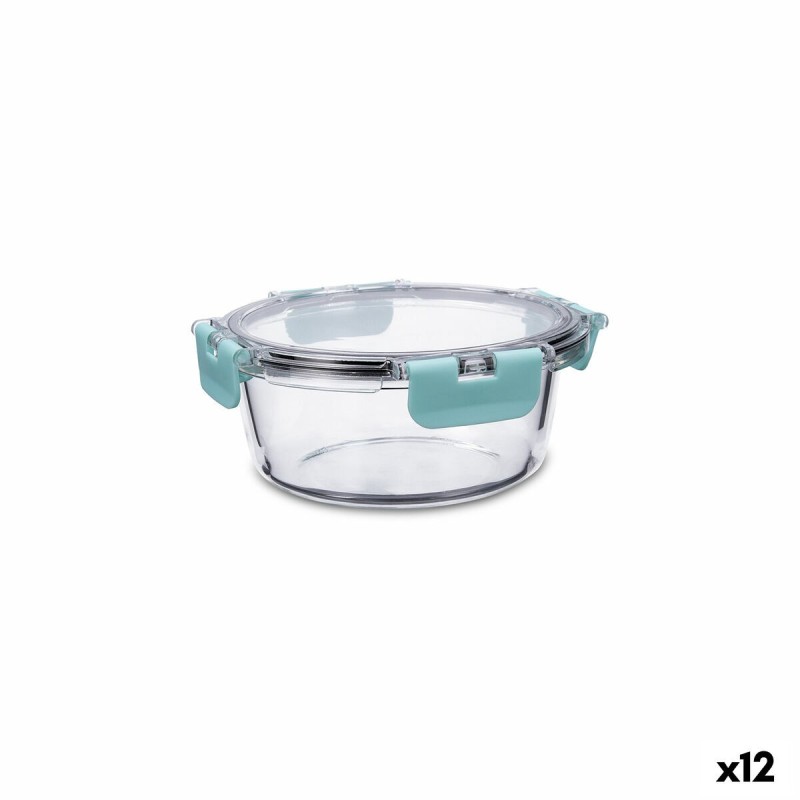 Hermetic Lunch Box Quid Purity Circular 640 ml Transparent Glass (1...