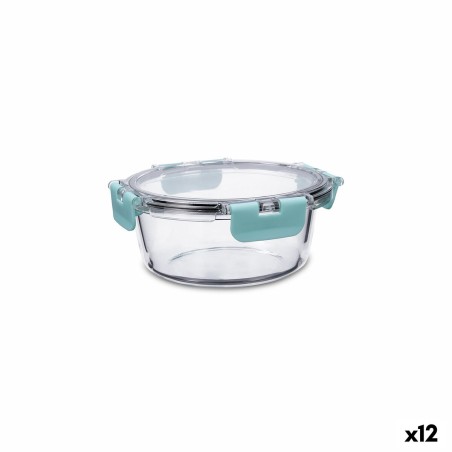 Hermetic Lunch Box Quid Purity Circular 640 ml Transparent Glass (1...