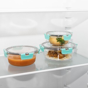 Hermetic Lunch Box Quid Purity Circular 640 ml Transparent Glass (1...