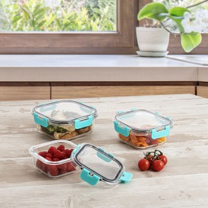 Lunchbox hermetisch Quid Purity karriert 800 ml Durchsichtig Glas (...