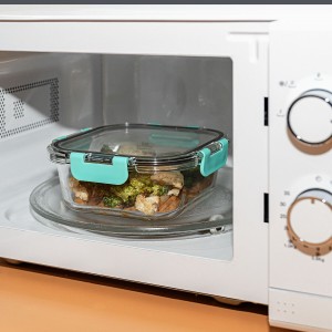 Hermetic Lunch Box Quid Purity Squared 800 ml Transparent Glass (6 ...