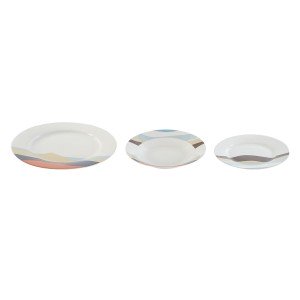 Dinnerware Set Home ESPRIT Blue Green Porcelain Tropical 18 Pieces ...