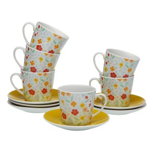 Ensemble de thé Versa Flandes Porcelaine 9 x 14 x 14 cm 10,5 x 8 x ...