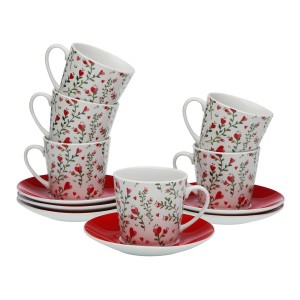 Ensemble de thé Versa Porcelaine 9 x 14 x 14 cm 10,5 x 8 x 6 cm 14 ...