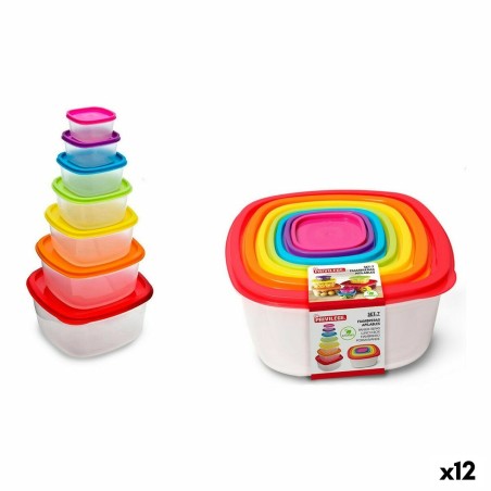 Lunchbox-Set Privilege Bunt Stapelbar karriert 7 Stücke (12 Stück) ...