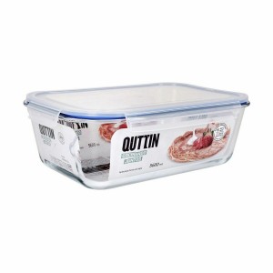 Hermetic Lunch Box Quttin Transparent Rectangular 5,6 L (4 Units) |...