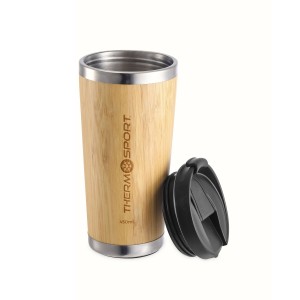 Thermal Cup with Lid ThermoSport Bamboo 450 ml (9Units) |  Cups and...