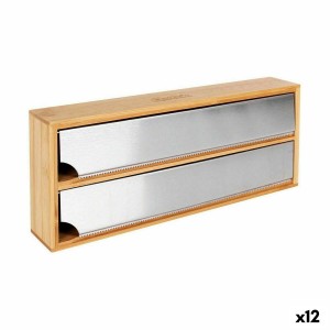 Kitchen Paper Holder Quttin Bamboo Aluminium 33,5 x 13 x 5,5 cm (12...