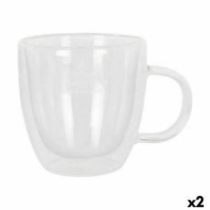 Lot de tasses Santa Clara Verre Borosilicaté 150 ml Thermique 2 Uni...
