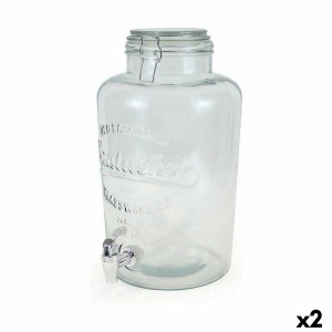 Getränkedispenser La Mediterránea Wasserhahn Glas 8 L (2 Stück) |  ...