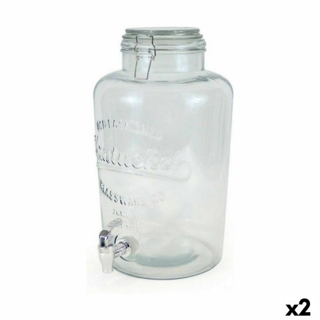 Getränkedispenser La Mediterránea Wasserhahn Glas 8 L (2 Stück) |  ...