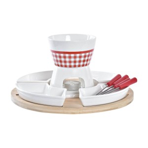 Fondue Set DKD Home Decor Rot 26,5 x 26,5 x 1,5 cm (10 pcs) |  Fond...