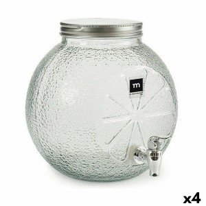 Getränkedispenser La Mediterránea Wasserhahn Glas 5 L (4 Stück) |  ...